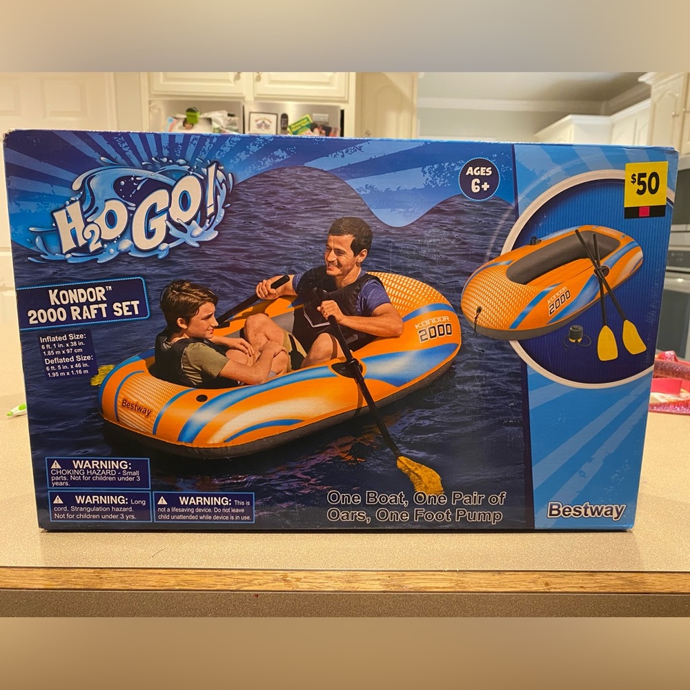 Best way 2000 Kondor Raft set ages 6+ 6.1ftx31in